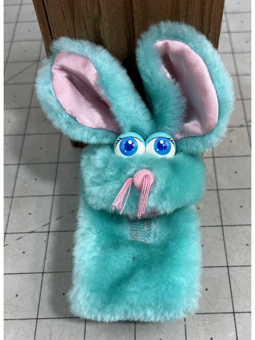 Vintage 1985 Hasbro Watchimal Bunny Plush Digital Watch Mint & Pink